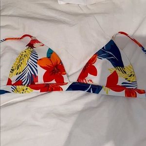 Hollister floral bikini top